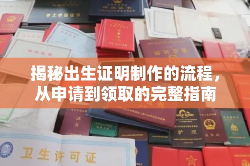 莺歌揭秘出生证明制作的流程，从申请到领取的完整指南